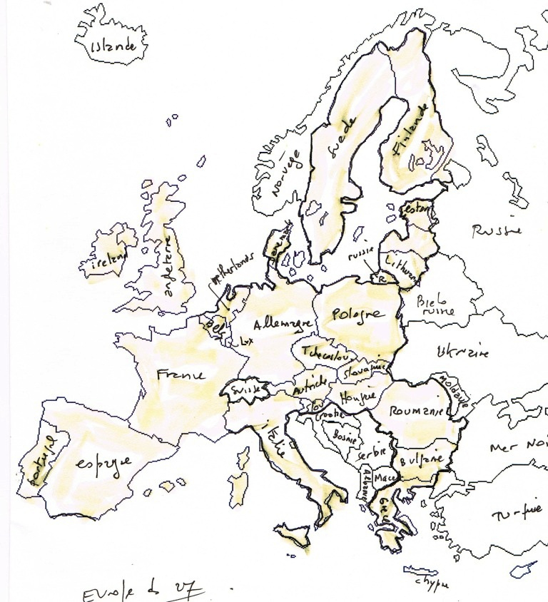 Carte Vierge Relief Europe pour Carte De L&amp;#039;Europe Vierge 