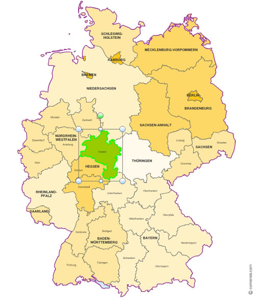 Cartes Allemagne encequiconcerne Rã©Gions D'Allemagne Carte