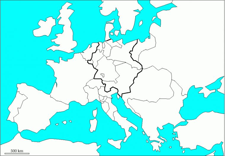 Cartes avec Cqrte De L&#039;Europe Vierge