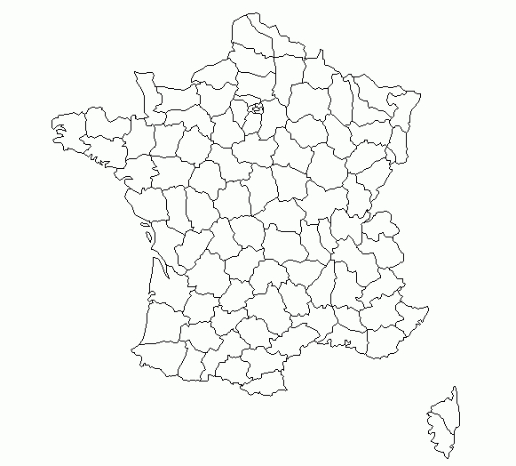 Cartograf.fr : Pays : Cartes De France Regions Et Departements destiné Fond De Carte De France Par Region Vierge 