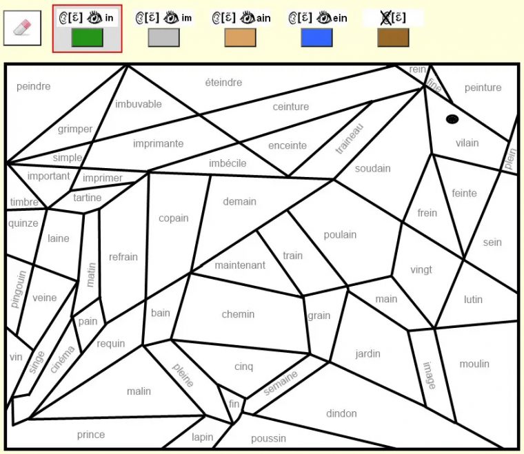 Coloriage Codé : Le Son In  Clic ! Ma Classe serapportantà Clic Ma Classe Ce1