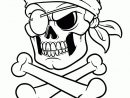Coloriage D'Une Tête De Mort De Pirate Avec Un Bandeau Sur concernant Coup D. Oeil  Point  A  Relier   Pour  Adule