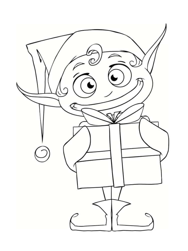 Coloriage Lutin De Noël : 20 Modèles À Imprimer tout Pantin Lutin Articulã© A Imprimer