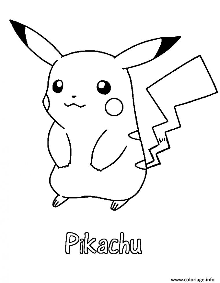 Coloriage Pikachu 31 Dessin Pikachu À Imprimer tout Dessin Pikachu Facile