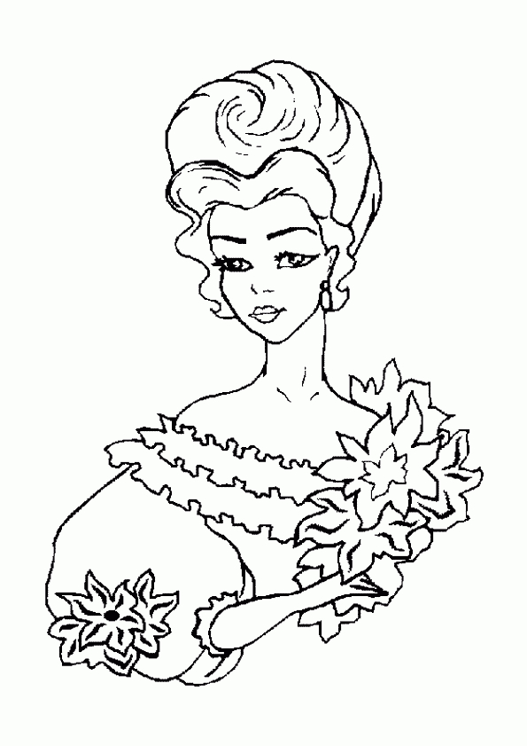 Coloriage Portrait D&amp;#039;Une Princesse concernant Princesse Sirã¨ne Coloriage 