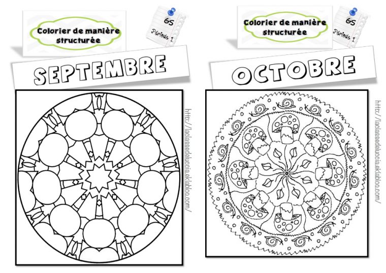 Colorier De Manière Structurée Gs P1, P2, P3, P4, P5  La pour Noã«L La Classe De Luccia