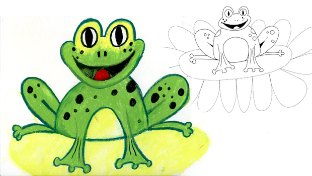 Comment Dessiner Une Grenouille Verte - Les Carnets De Céleste concernant Dessiner Une Grenouille Tchou Team 