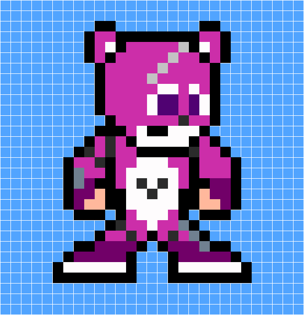 Cuddle Team Leader  Pixel Drawing, Minecraft Pixel Art tout Dessin Quadrillage Fortnite 