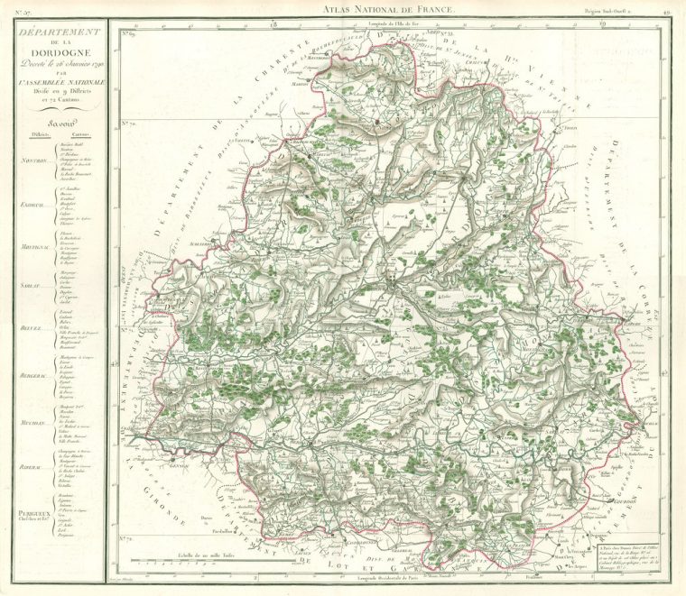 Département De La Dordogne  Carte Issue De "Atlas avec Dã©Partement 57 Carte