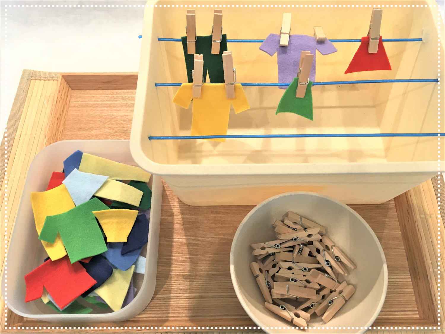 Diy Atelier Montessori : Étendre Du Linge (Mini) serapportantà Activite Enfant De 2 Ans Ateliers Pour Enfants Destine 