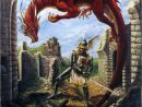 Dragon Rouge Combat Avec Chevalier Dans Ruines pour Dragor Le Dragon Tã©Lã©Charger
