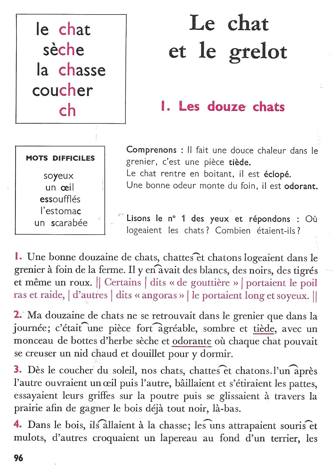 École : Références: Le Chat Et Le Grelot (Lecture Courante pour Lecture Imprimer C3 Gratuit 