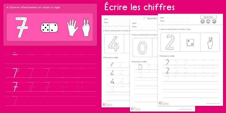 Écrire Les Chiffres En Maternelle Gs  Écriture Des destiné Ecriture Cursive Lettre I Maitresse Au Petit Pois