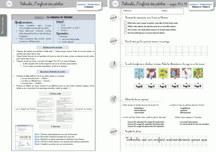 Épinglé Sur Littérature dedans Fiche Prep Expression Ã©Crite Ce1 Zaubette