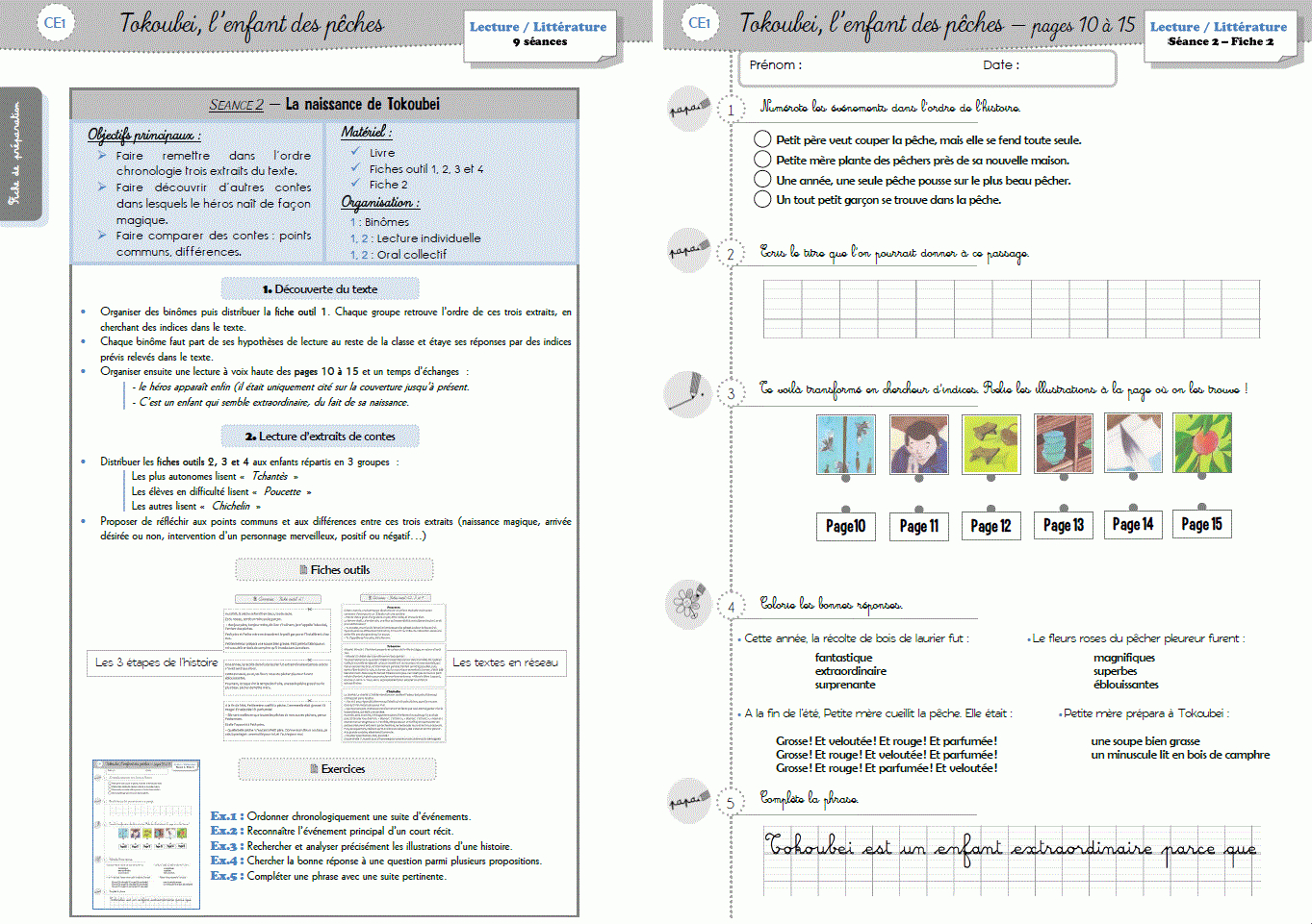 Épinglé Sur Littérature dedans Fiche Prep Expression Ã©Crite Ce1 Zaubette 