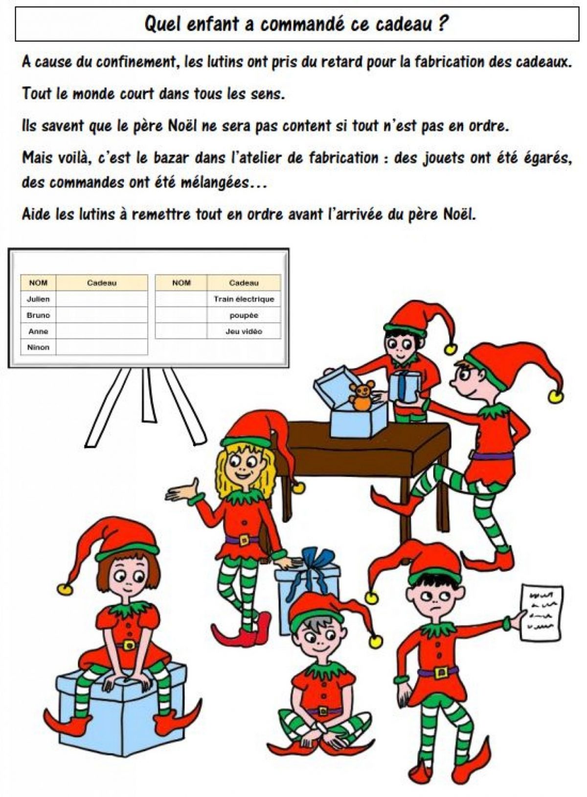 Escape Game De Noël - Lecture, Mathématiques Cp - La Salle destiné Pdf Noel Maternelle