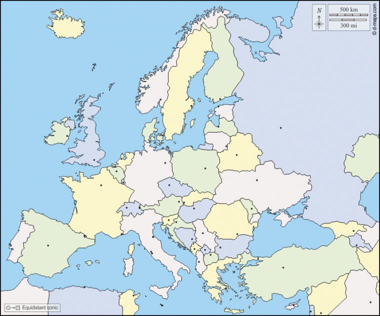 Europe Carte Géographique Gratuite, Carte Géographique pour Carte Europe Muette