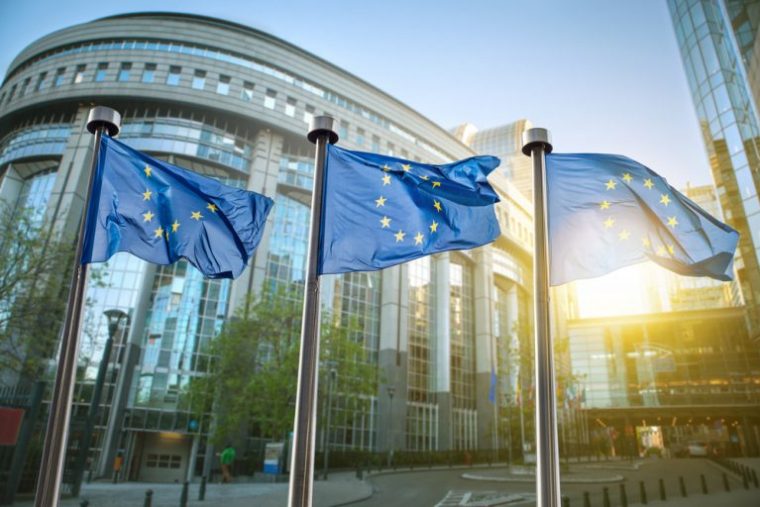 European Union Flag Against Parliament In Brussels destiné Brussels And The European Union Wikipedia