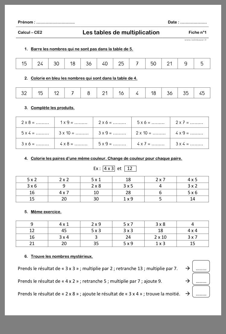 Exercice Mathématique Ce2 Gratuit Imprimer - Maths Ce2 Cm1 concernant Chez Val 10 Picot Ce1 Ce2 