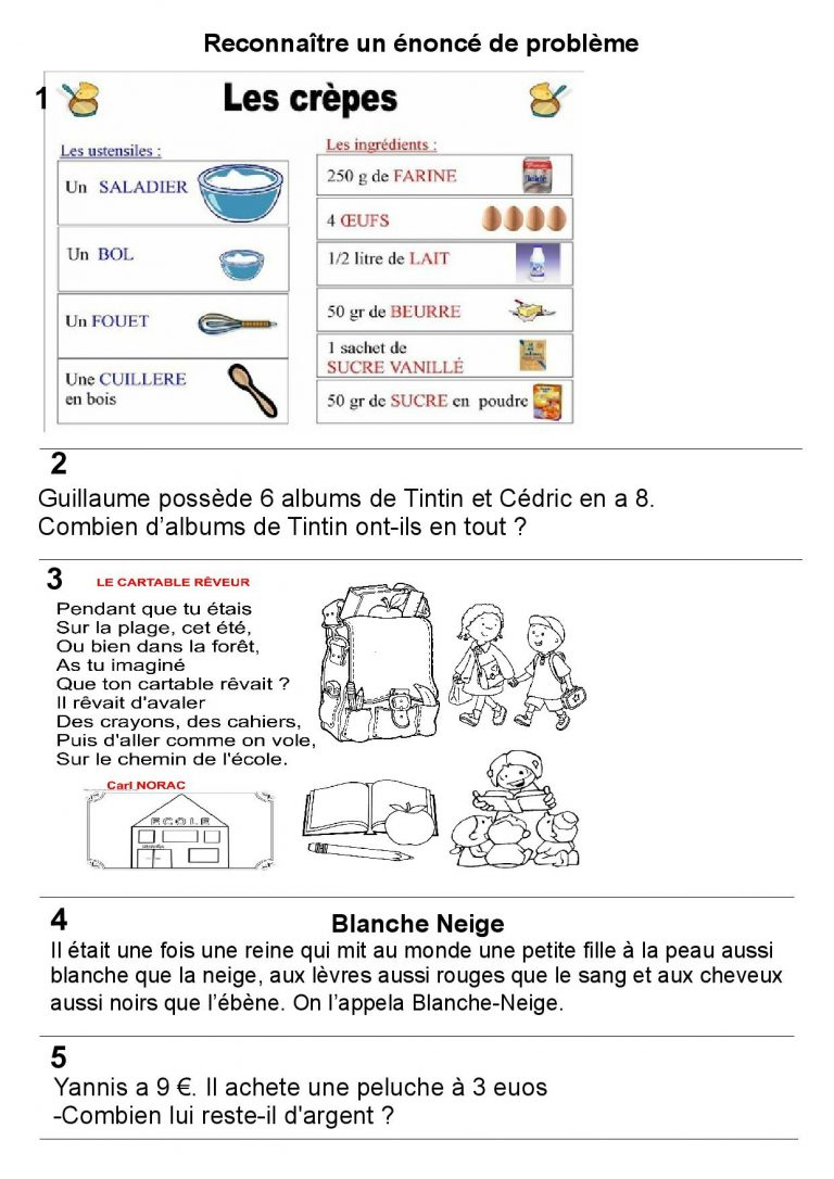 Exercice Problème Ce1 - Primanyc intérieur Chez Val 10 Picot Ce1 Ce2 