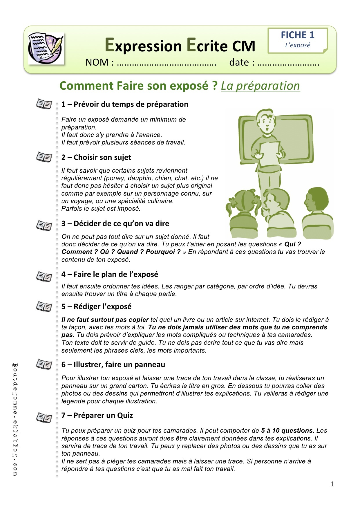 Expression Écrite Cm1 Cm2  Bout De Gomme concernant Fiche Prep Expression Ã©Crite Ce1 Zaubette 