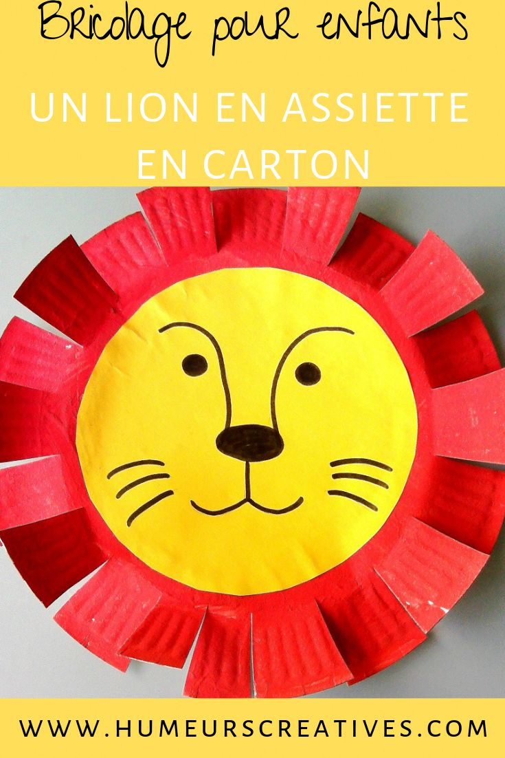 Fabriquer Un Lion Avec Une Assiette En Carton. Un destiné Activitã©S Manuelles Assiettes Carton 