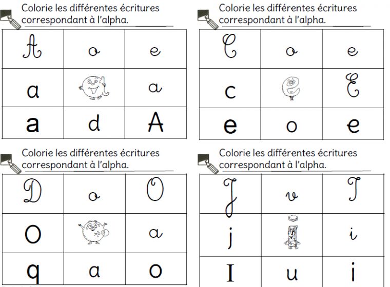 Fiches Les Alphas Exercices À Imprimer 213439 à Alpha Le Son O Classe De Luccia