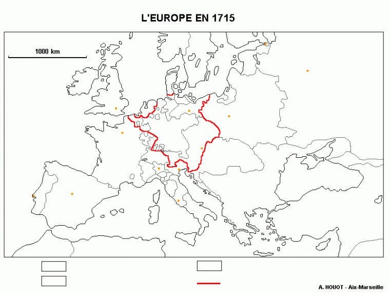 Fond De Carte, L'Europe En 1715 intérieur Cqrte De L&#039;Europe Vierge