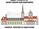 Frankrijk, Nouvelle, -, Abdij, Aquitaine, Skyline, Vector dedans Nouvelle Aquitaine Vector