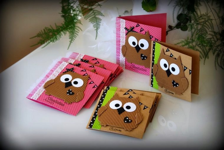 Groseilles & Co: Cartes D'Invitation "Hibou"… dedans Patron De La Carte Hibou