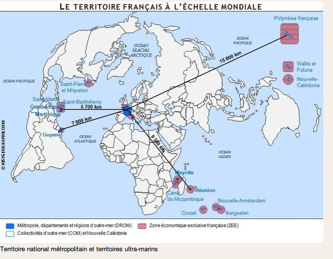 Histoire - Geographie Au Lycée Racine: Présence Française dedans La France D&amp;#039;Outre Mer Carte 