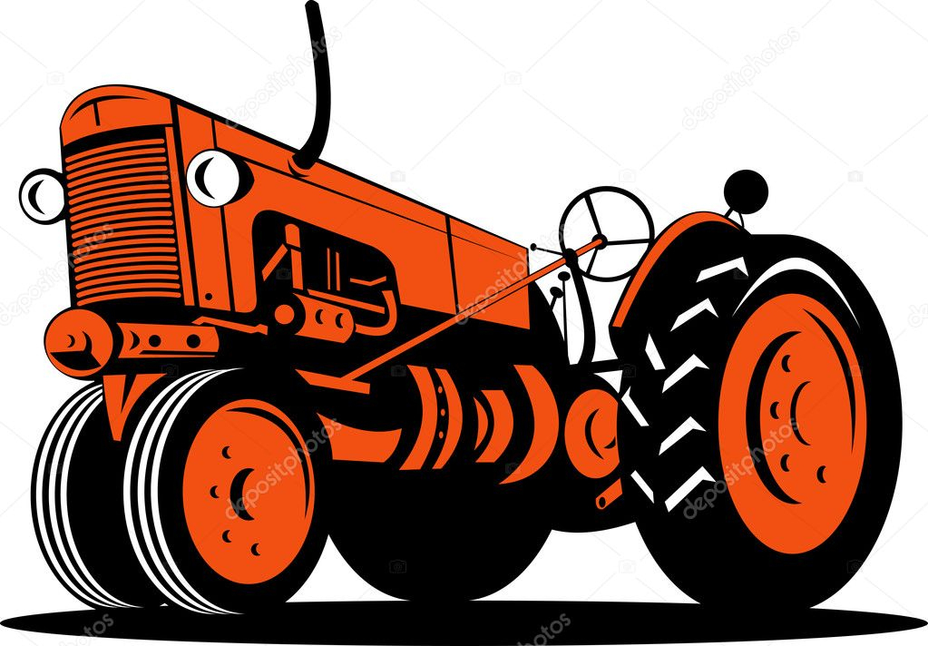 Illustration Vectorielle D'Un Tracteur De Bandes Dessinées intérieur Cartoon De Tracteur