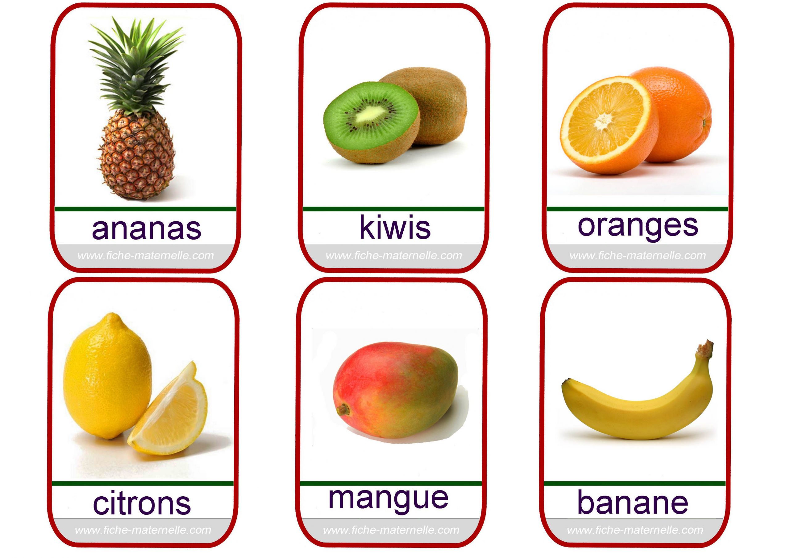 Imagier  Images Fruits Et Légumes, Apprendre Les Fruits dedans Mots Melã©S Des Aliments