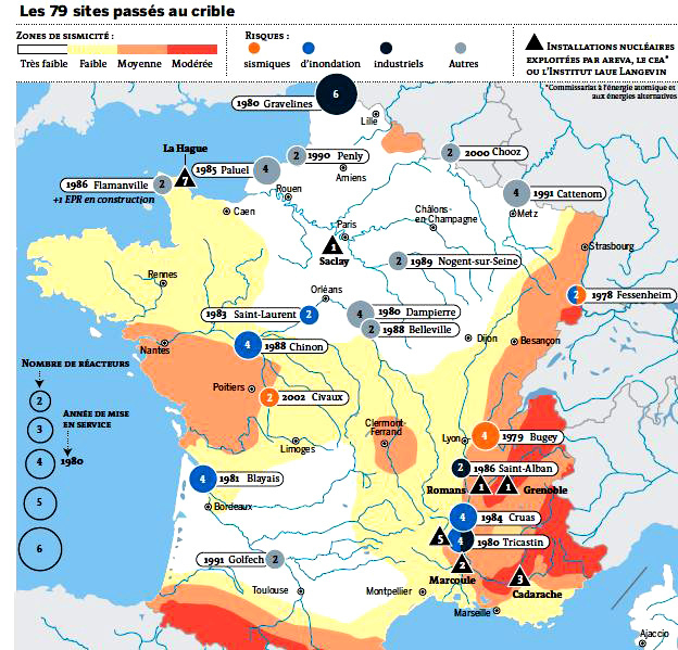 Imprimer Centrale Nucléaire En France Carte Aperçu intérieur Centrales Nuleaires Carte