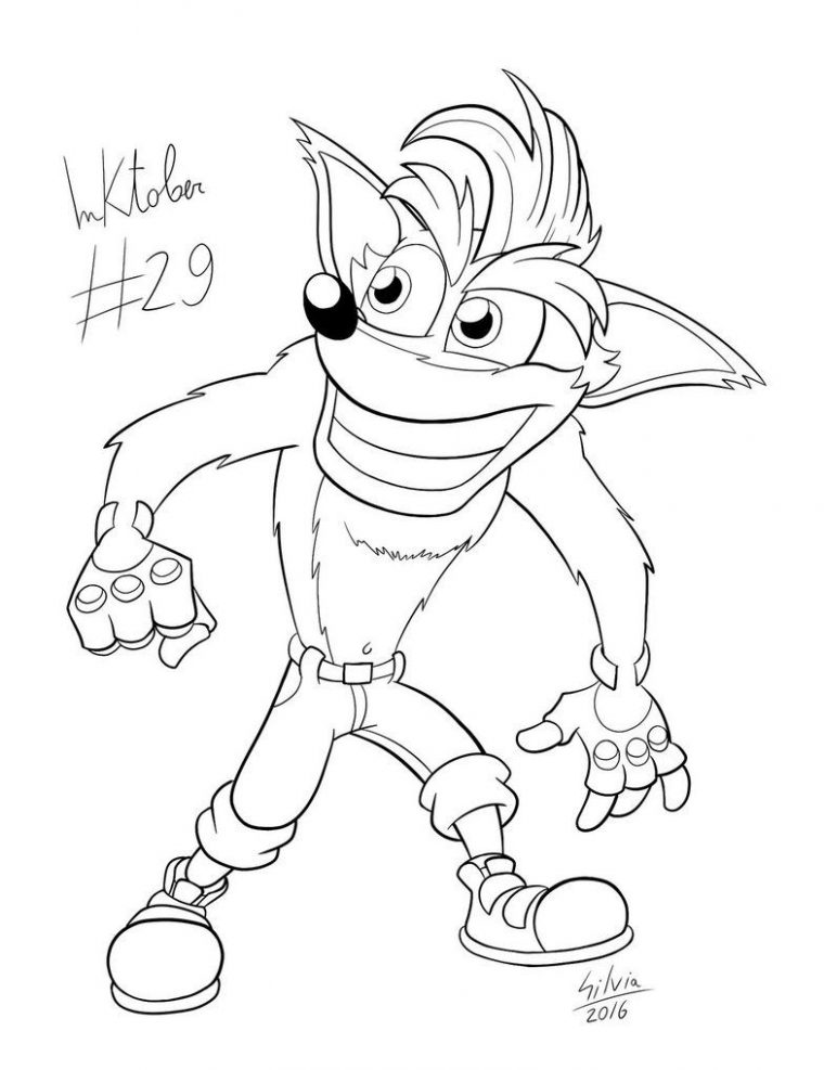 Inktober 2016 #29 – Crash Bandicoot By Wildgirl91 tout Coloriage Bã©Bã© Gorille