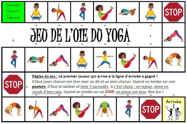 Jeu De L'Oie Du Yoga – Le Blog Du Sacré Cœur : La Maternelle concernant Jeu D'Oie A Imprimer