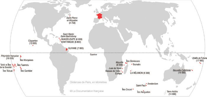 La France Dans Le Monde (La Documentation Française encequiconcerne Les Outre-Mer Carte A Imprimer