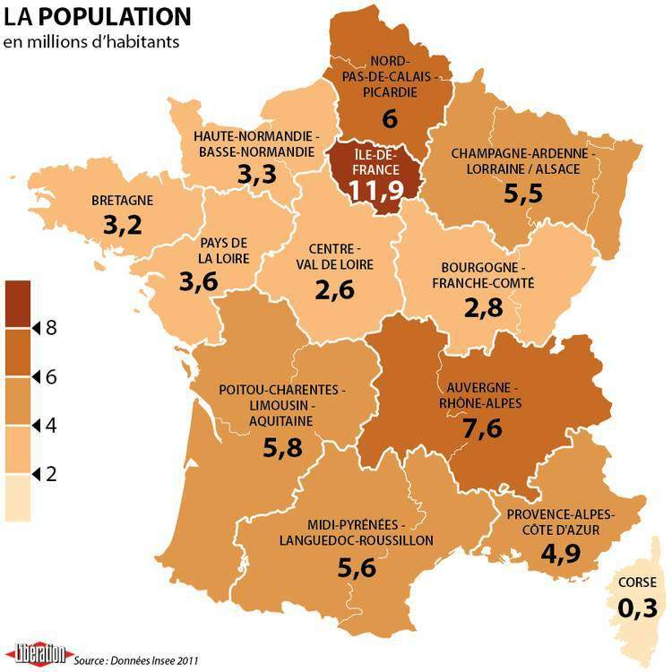 La France Des 13 Nouvelles Régions Apparaît Plus Homogène pour Carateristique De La Nouvelle Carte Des Region