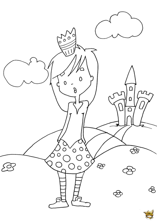 La Jupe À Pois Est Un Coloriage De Princesse tout Princesse Sirã¨ne Coloriage 