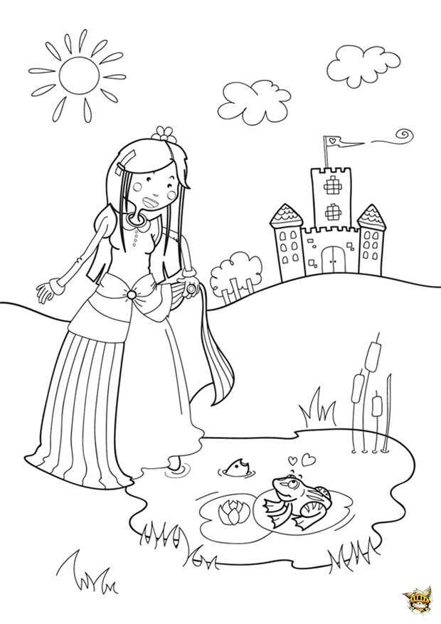 La Princesse &amp;amp; Le Crapaud Est Un Coloriage De Princesse pour Princesse Sirã¨ne Coloriage 