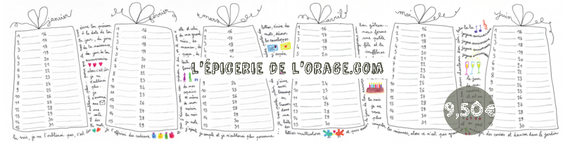 Le Calendrier Des Anniversaires - L&amp;#039;Épicerie De L&amp;#039;Orage concernant Calendrier Des Anniversaires A Imprimer Gratuit 