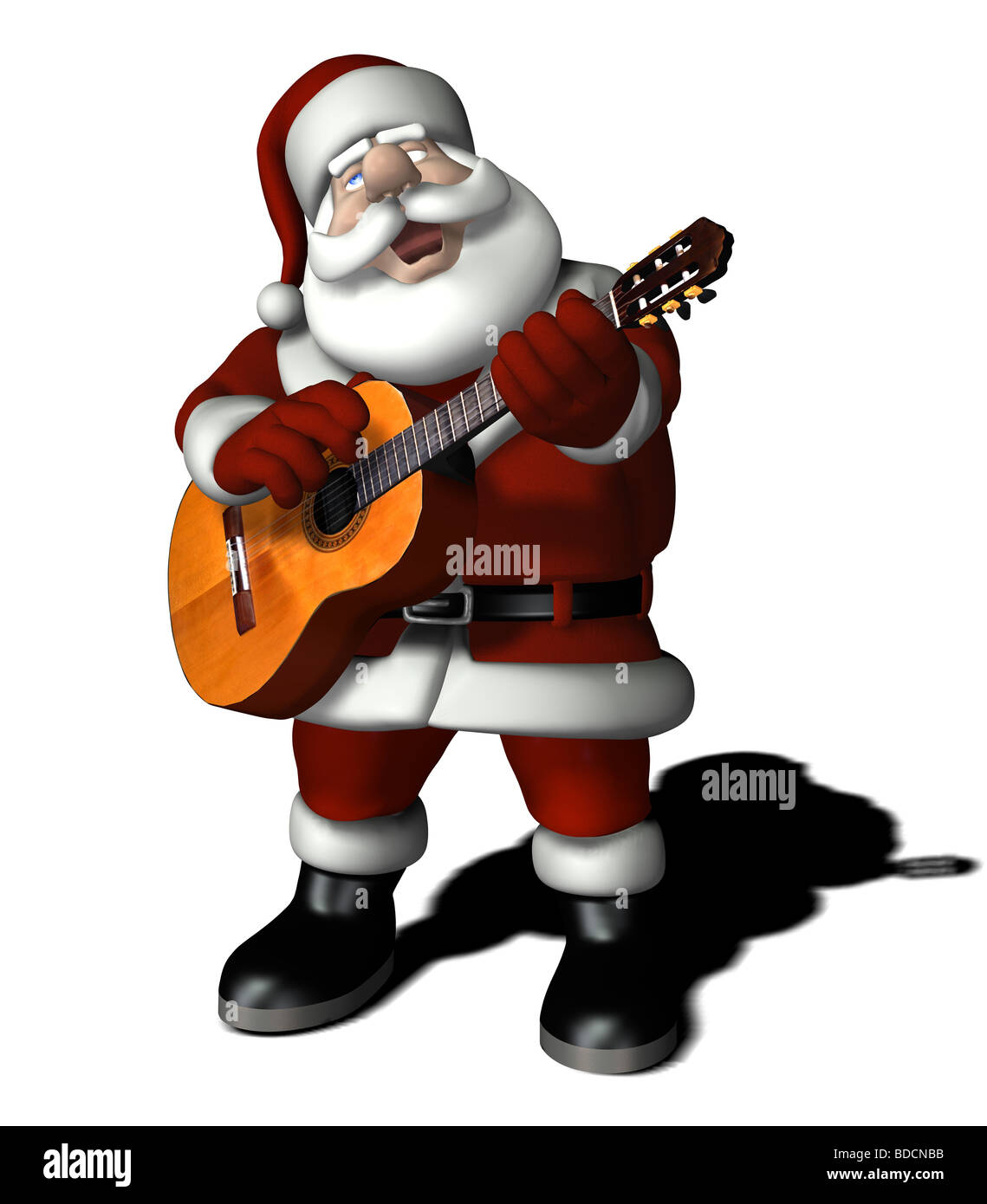 Le Père Noël Chante Avec Une Guitare Caricature Photo à Pã¨re Noã«L Qui Dab 