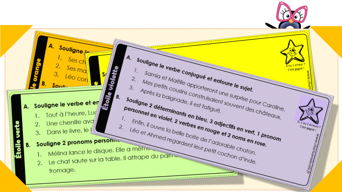 Les Étoiles De Grammaire Pour Les Ce1-Ce2 - Charivari À L destiné Analyse De Phrase Maitresse Ecline 