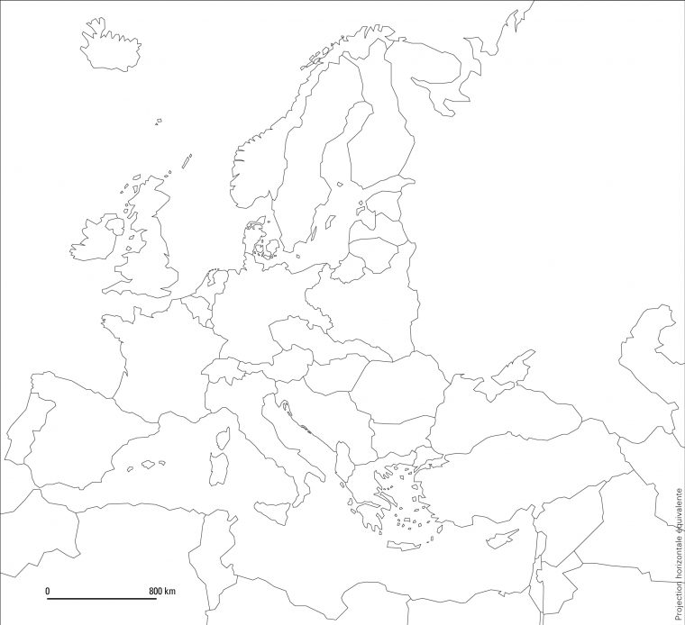 Les Frontieres De L'Europe encequiconcerne Cqrte De L&#039;Europe Vierge