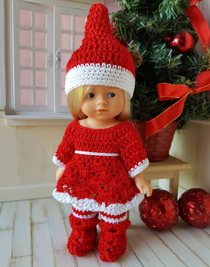 &quot;Lutin De Noël&quot; Patron Crochet Poupée Mini Corolline pour Patron  Surchaussures Lutin Noel