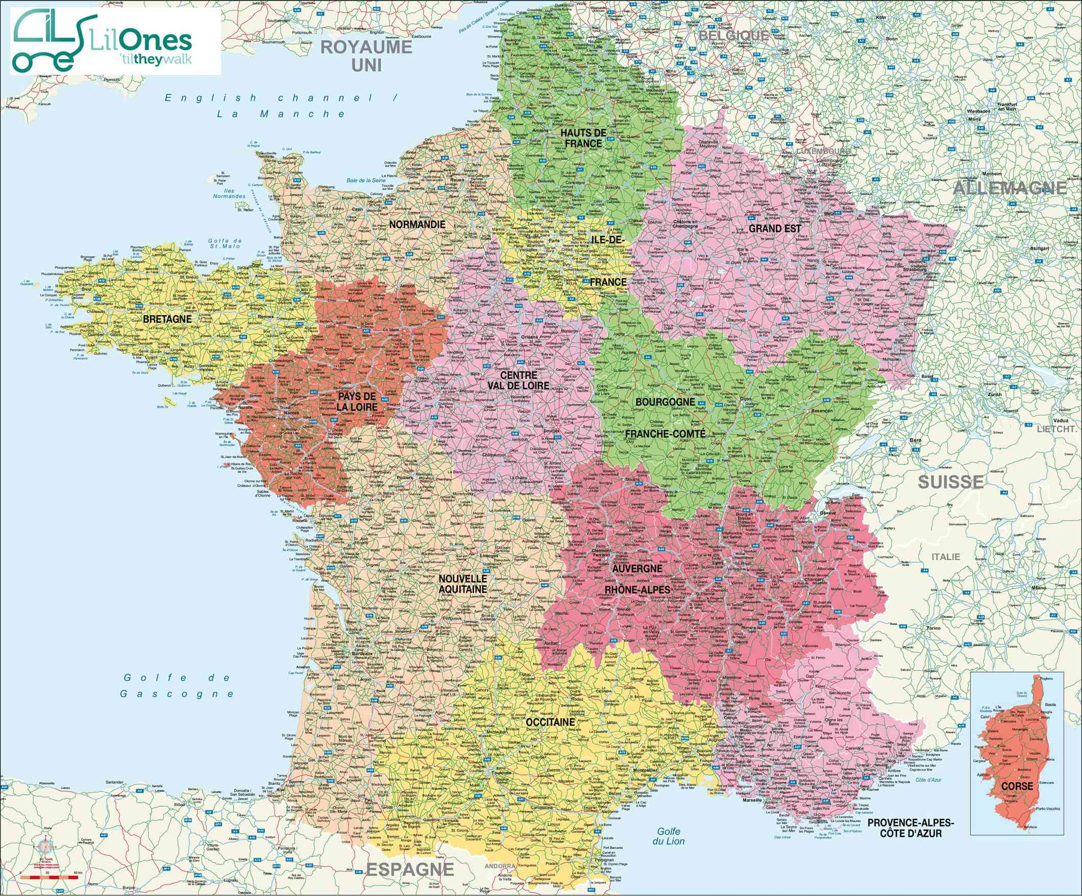 Meilleur Carte De Départements Et Régions De France Images encequiconcerne Regiuons Et Departements 