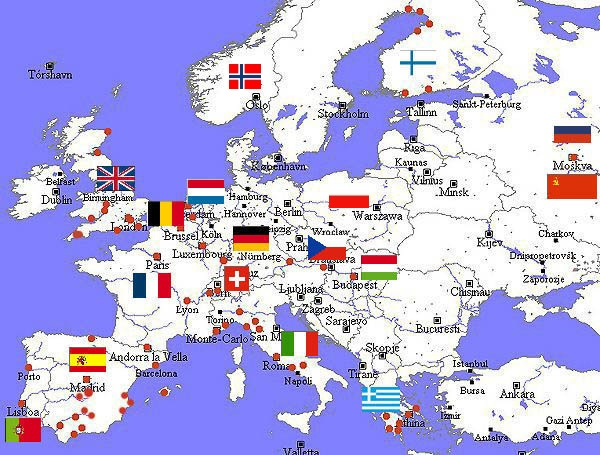 Mesvoyages - Lieux Visités En Europe dedans Map D&amp;amp;#039;Europe Sans Les Nom Des Pay 