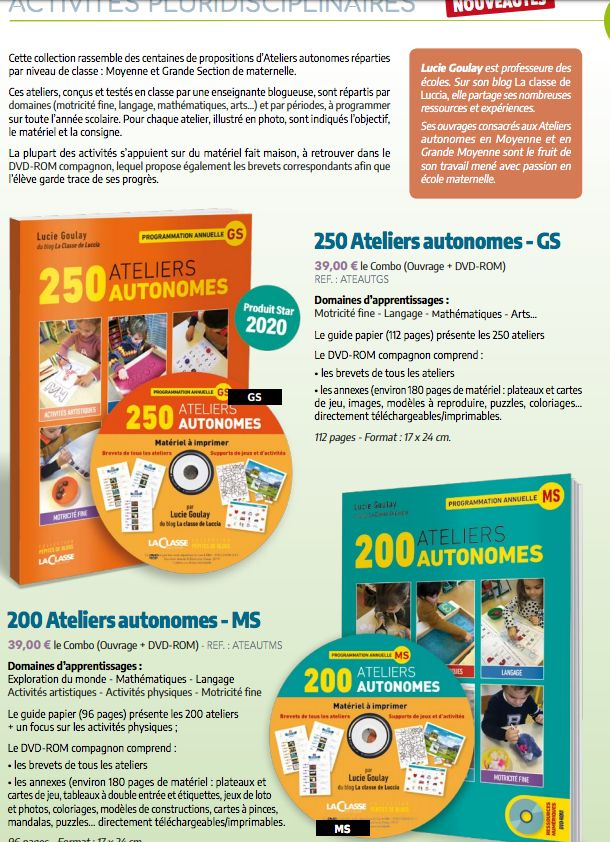 Mon Livre &amp;quot;200 Ateliers Autonomes En Ms&amp;quot; Sortie Le 1Er serapportantà La Classe De Luccia Tangram 