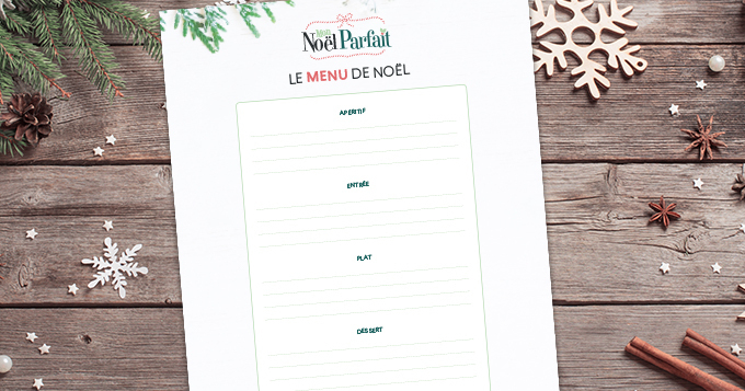 Mon Menu De Noël À Imprimer intérieur Menu De Noel A Complã©Ter Et Imprimer 