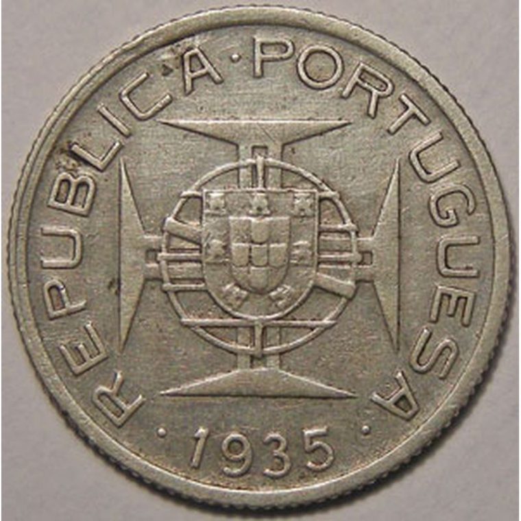 Monnaie Étrangère, Mozambique, 2.5 Escudos 1935 Monnaies serapportantà Symbole Escudo Porruguais